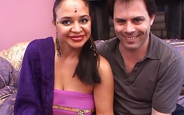 Shy Indian amateur couple is doing their first porn video
